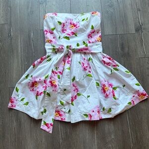 Abercrombie & Fitch Floral Babydoll Strapless Dress size Large